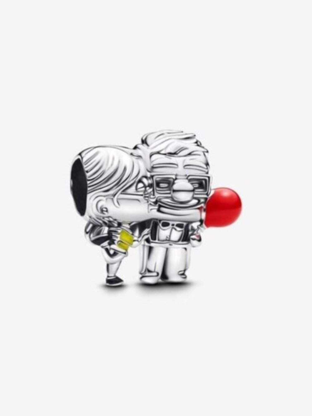 Pandora Silver Couple Charm with Red Balloon and Yellow Detail